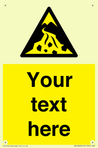 Custom Warning: Debris flow zone